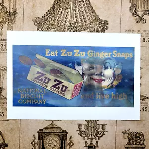 Eat Zu Zu Gingersnaps National Biscuit Co 1920s Advertisement Repro Postcard - Picture 1 of 4