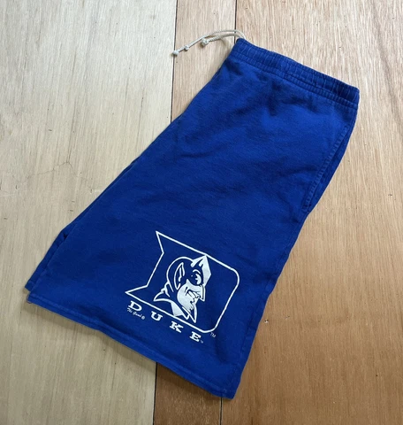VTG 80s 90s Duke Blue Devils Sweat Shorts Screened Graphic by The Game Mens XL Cover