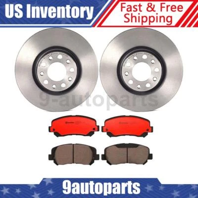 Rotores de freno delanteros Brembo OE pastillas de freno de cerámica para Dodge Dart 2014 2015 2016 Foto 1 de 4