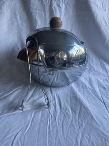 Vintage West Bend Aluminum Co. PENGUIN Hot & Cold Server Wood Handles & Knob USA - Picture 1 of 8