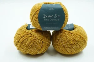 3 x Fine Donegal von DEBBIE BLISS (300g) - 95% Merino / 5% Kaschmir - Ocker (9) - Bild 1 von 1