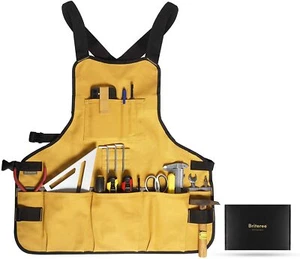 Briteree Work Tool Apron Torso Length with 21 Tools Pockets Magnetic Tool Holder - Picture 1 of 9