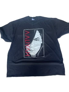 Aaliyah Face Portrait T-Shirt Black Mens XXL Official Aaliyah.com Merch New NOS - Picture 1 of 5