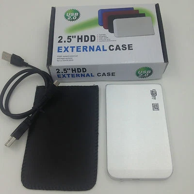 New 320GB External Portable 2.5" USB 2.0 Hard Drive Slim Pocket Size Free Silver - Image 1 of 4