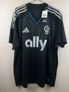 Charlotte FC 2025 Authentic Away Jersey Adidas Black 2XL Men's MLS Soccer Shirt - Picture 1 of 8