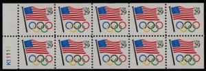 MALACK 2528a, 29c Olympic Rings, Booklet Pane bp2528a - Picture 1 of 1