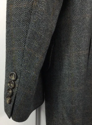 Jack Victor Sport Coat Mens 44R Vitalewood Gray Multicolor Herringbone 100% Wool - Image 1 of 4