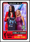 2024 Kamilla Cardoso Future Stars WNBA Draft Rookie Basketball Card #3 Pick