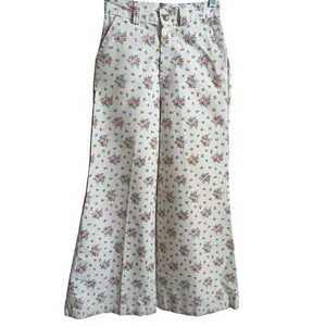 Mädchen 8 22x23 Schlaghose Vintage 70er Blumenmuster 70er Boho Disco - Bild 1 von 8