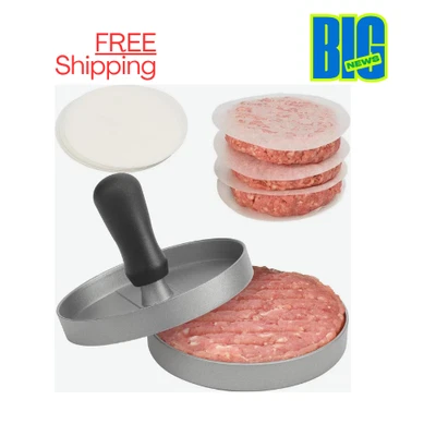 Pressa per Hamburger Macchina per Hamburger Antiaderente in Alluminio per Barbec - Immagine 1 di 4