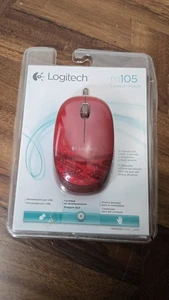 Logitech M105 Wireless 1000 DPI Mouse Red NEW SEALED Windows Mac - Picture 1 of 3