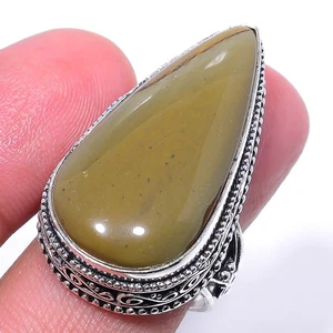 Landscape Jasper Silver Plated Fine Art Ring 8.5 R3051-23, Christmas Gift - Picture 1 of 3