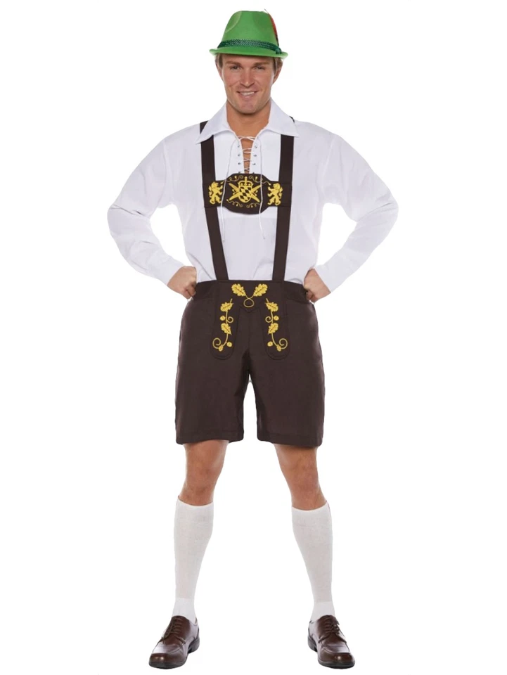 Lederhosen Clásico Oktoberfest Alpino Alemán Bávaro Hombre Disfraz Plus 2XL Foto 1 de 1