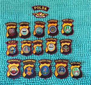 PARCHE POLICÍA INDONESIA Lote colección 16 parches - Imagen 1 de 2