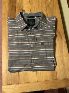 Hippy Tree Short Sleeve Button Up Shirt Mens M Multicolor Cotton Blend…New - Picture 1 of 4
