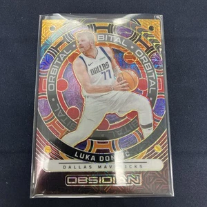 2023-24 Panini Obsidian #29 Luka Doncic Orbital Gold Mojo #’d 1/10 H357 - Picture 1 of 2