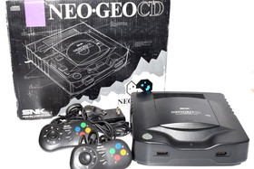 SNK Neo Geo CD Console System Top Loading Boxed Manual 2 Controllers Set Japan