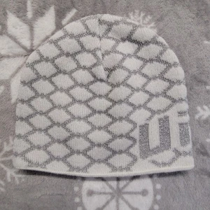 Vtg Y2K UFC White Cage Beanie Knit Winter Hat Cap - Picture 1 of 7