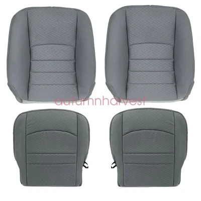 Cubierta de asiento de tela gris para conductor y pasajero 2015-2016 para Dodge Ram 1500 2500 3500 Foto 1 de 4