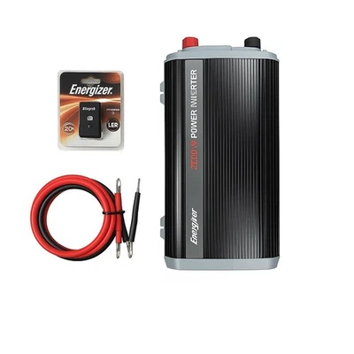 Energizer 2000W Power Inverter 12V DC to 120V AC w/ Remote & Battery Cables - Image 1 of 4