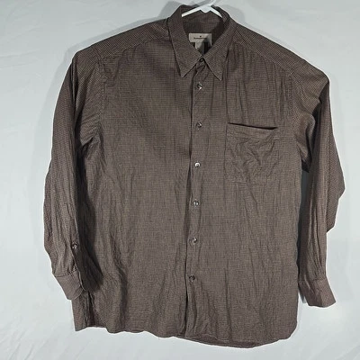 Ermenegildo Zegna Shirt Mens XL Button Down 100% Cotton Brown Formal - Image 1 of 4