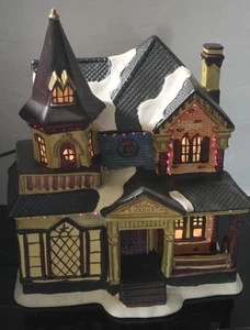 Strade di Natale 2002 Collezione Villaggio Vacanze "Casa" Dipinta A Mano - Foto 1 di 10