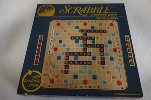Vintage 1982 Scrabble Deluxe Board Game with Turntable Base 99 Tiles - Picture 1 of 7