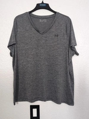 Camisa Top Under Armour Suelta Heatgear Cuello en V Para Mujer Plus 3X Gris  Foto 1 de 4