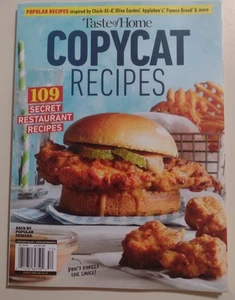 COPYCAT RECIPES (TASTE of HOME) 2025 MAGAZINE RESTAURANT RECIPES at HOME - Picture 1 of 1