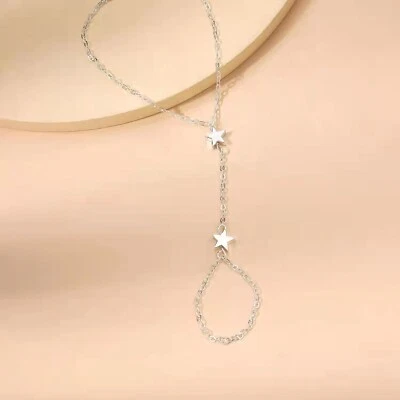 Moda Mujeres Joyería Creativa Retro Pulsera Dedo Doble 3D Estrellas Muñeca 0596 Foto 1 de 4