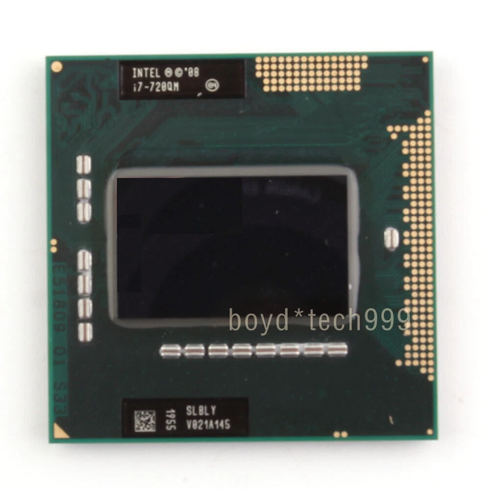 INTEL CORE I7-720QM PROCESSOR 1.6GHZ/6M/2.5GT/s（SLBLY）Socket G1 CPU - Image 1 of 1