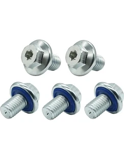5 Pcs Magnetic Oil Drain Plug M12-1.75, 15Mm Hex Head T45 Torx Compatible with 2 - Picture 1 of 6