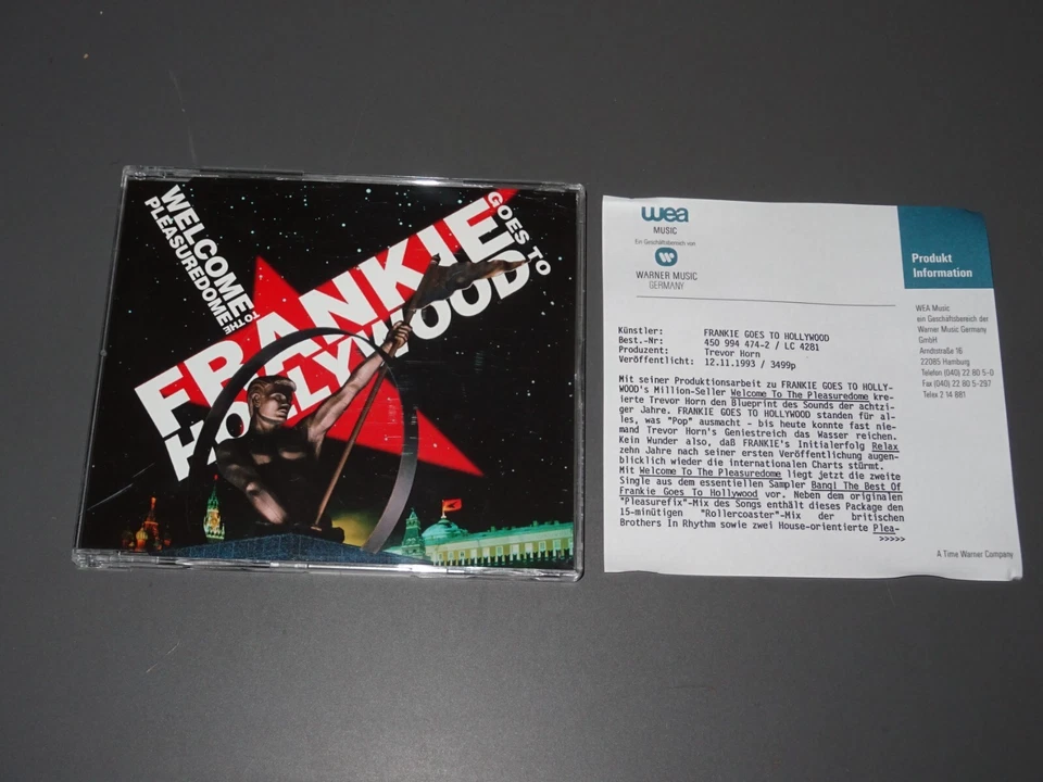 FRANKIE GOES TO HOLLYWOOD - WELCOME TO THE PLEASUREDOME / MAXI-CD & PROMO-SHEET - Bild 1 von 3