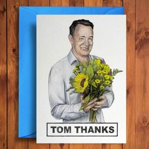 Lustige Grußkarte Tom Thanks, Danke sagen, Tom Hanks - Bild 1 von 1