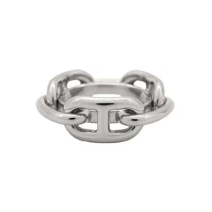 Anillo bufanda HERMES Legato Chaine d'Ancre plata metal plata - Imagen 1 de 7