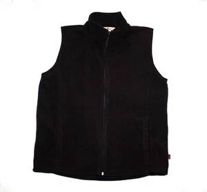 Woolrich Womens Fleece Black Full Zip Vest Size Medium - Picture 1 of 7