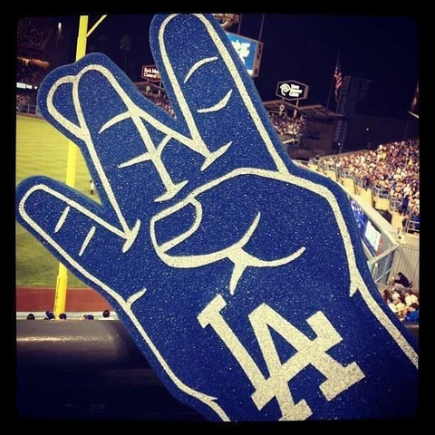 MLB LOS ANGELES DODGERS BASEBALL LOGO GAMEROOM MANCAVE DECOR FRIDGE MAGNET #4 Cover
