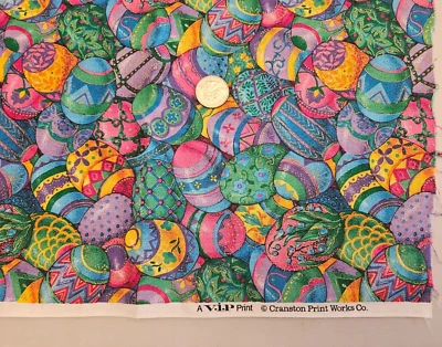 Easter Egg Fabric VIP Cranston Print Works Two Pieces Size in Description - Image 1 of 4