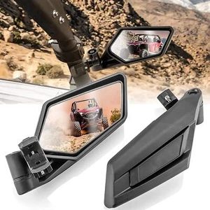 Pair Black Rear View Side Mirrors Fits For Can Am Maverick X3 XRS XDS MAX 2017+ - Picture 1 of 14