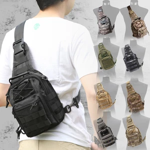 Tactical Sling Bag Shoulder Sling Backpack Molle Range Bag Everyday Carry Bag - Picture 1 of 17