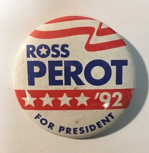 Ross Perot 1992 Pin Knopf Präsident Canidate 2 1/4 Zoll 1992 - Bild 1 von 1