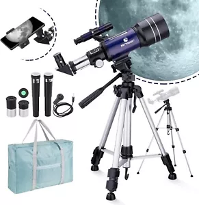 Telescopes for Adults Astronomy, 70Mm Aperture 300Mm Refractor Telescope for Beg - Picture 1 of 7