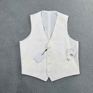 Giubbotto Calvin Klein 100% lino uomo medio 4 bottoni senza maniche - Foto 1 di 10