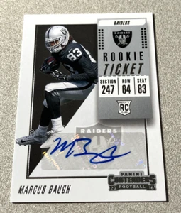2018 Panini Contenders RC Auto #226 Marcus Baugh Raiders - Foto 1 di 2
