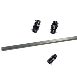 For Mustang II Manual Rack 23" Steering Shaft Kit + 3 Black U Joints - Imagen 1 de 6