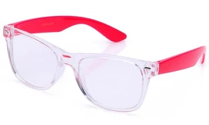 Gafas de sol con borde con cuernos marco transparente de dos tonos con templos de color protegidos contra los rayos UV - Imagen 1 de 13