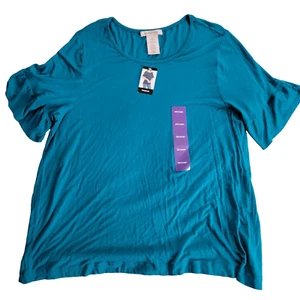 Philosophy Women's Blouse – Size XXL – Teal Blue – Brand New with Tags $58! - Picture 1 of 9