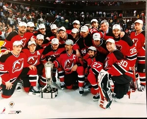 NEW JERSEY DEVILS Celebrate 2003 EASTERN CONFERENCE CHAMPIONSHIP 8x10 Photo - Picture 1 of 1