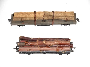 Triang & Dublo converted flatcars to log carriers. Fair cond. OO scale. No Box. - Picture 1 of 11