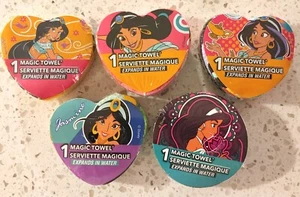 Set of 5 Disney Princess Magic Towels Jasmine Aladdin HTF Very Rare - Picture 1 of 12